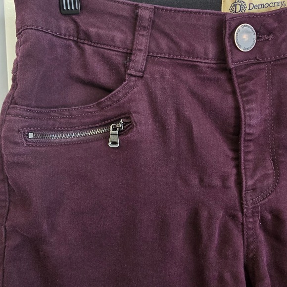 Democracy Womens Size 10 Ab Technology Skinny Pants Burgundy Plum B1590PEX2XX - Picture 3 of 16